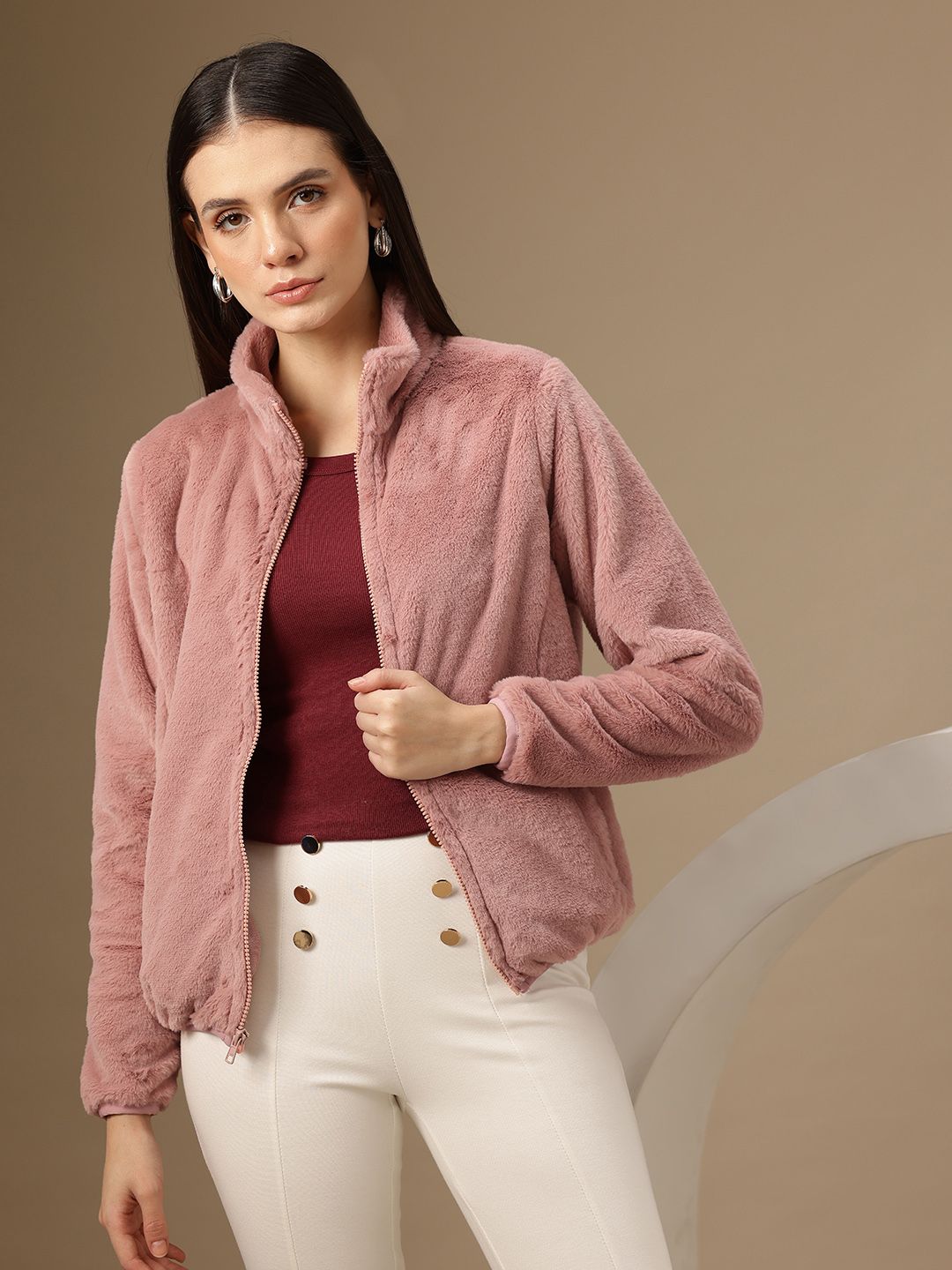 Chemistry Faux-Fur Tailored Jacket