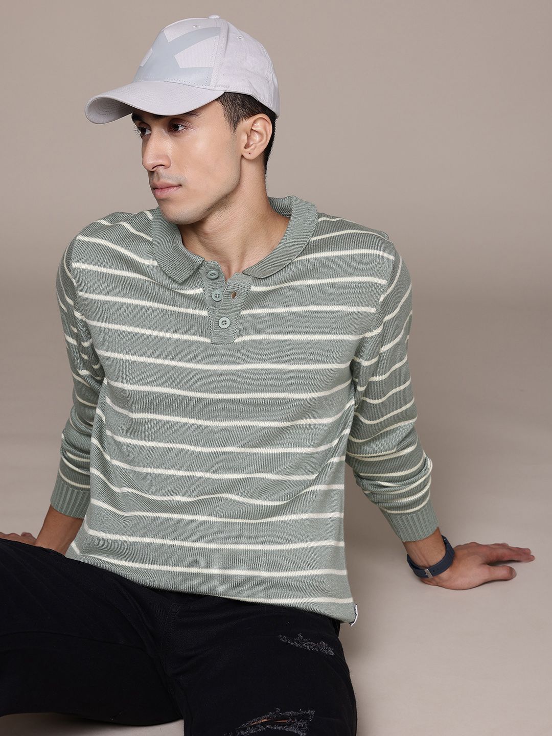 Roadster The Lifestyle Co. Acrylic Striped Pullover-picture-39