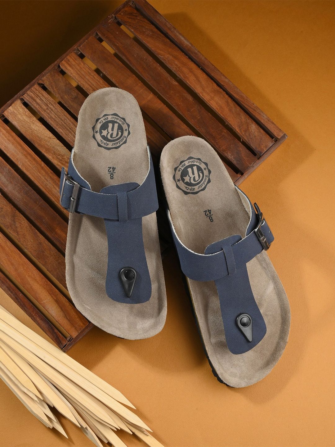 The Roadster Lifestyle Co. Men Blue Slip-On Comfort Sandals-picture-28