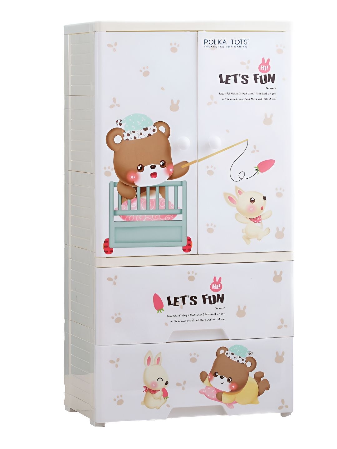 Polka Tots White & Blue Regular Multi-Utility Organisers-picture-5