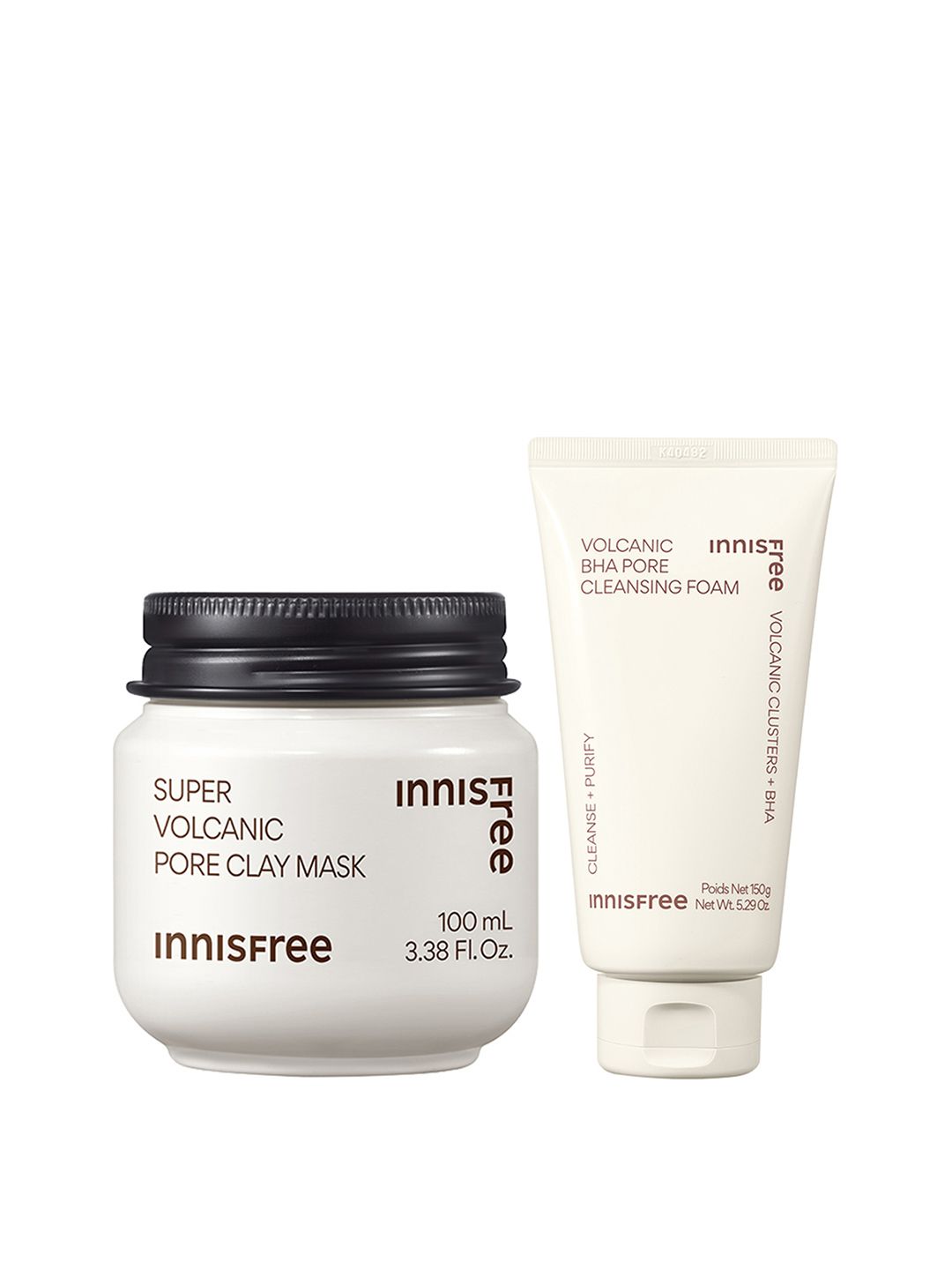 Innisfree Super Volcanic Pore Clay Mask-100ml + Volcanic Pore BHA Cleansing Foam-150g-picture-39
