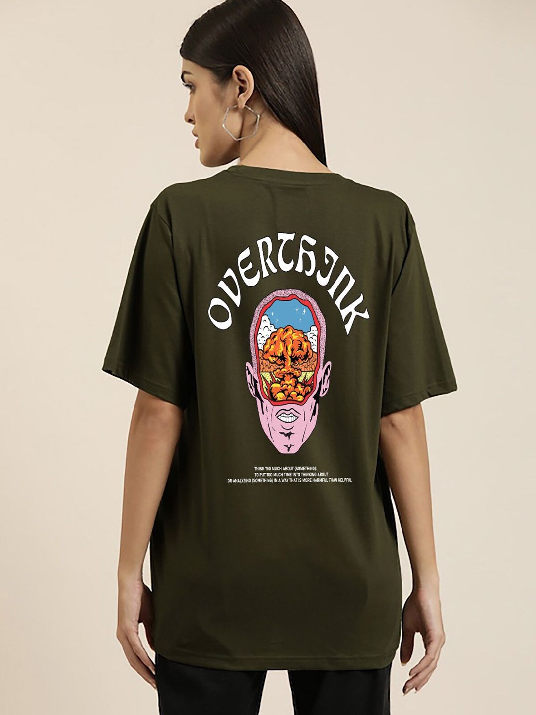 MISCHIEF MONKEY Graphic Printed Round Neck Pure Cotton Oversized T-shirt-picture-38