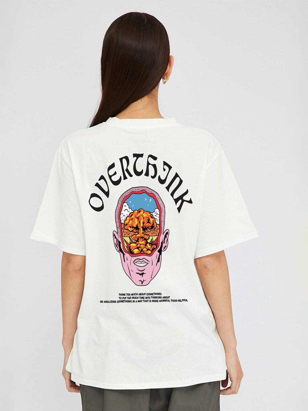 MISCHIEF MONKEY Graphic Printed Round Neck Pure Cotton Oversized T-shirt-picture-36