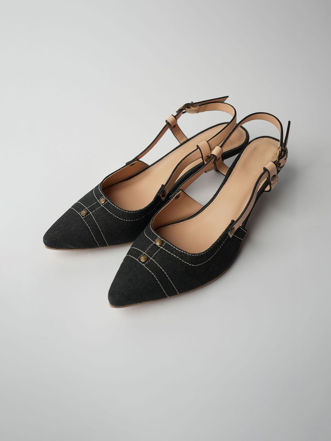 Theater Apparel Pointed Toe Backstrap Kitten Heel Mules-image-2