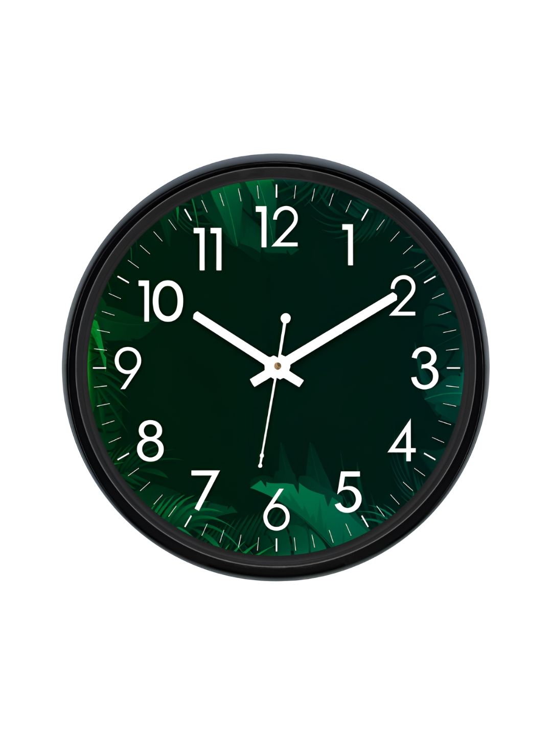 Aura Green & White Textured Analogue Wall Clock-picture-0