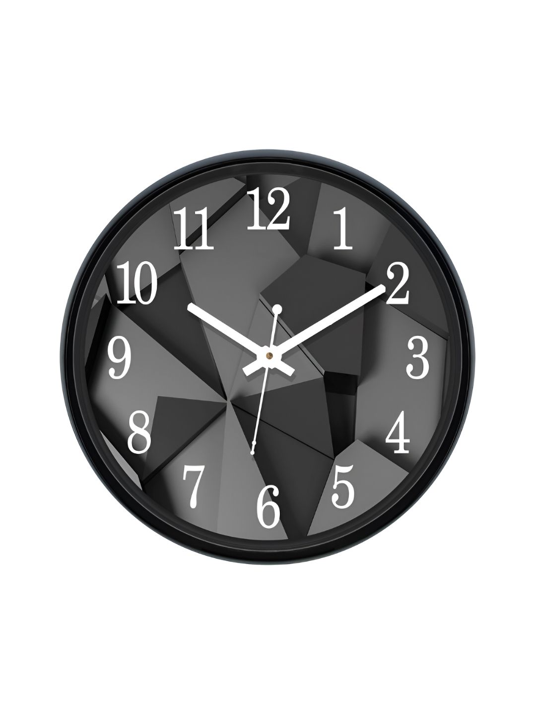 Aura Black & Grey Textured Analogue Wall Clock-image-39