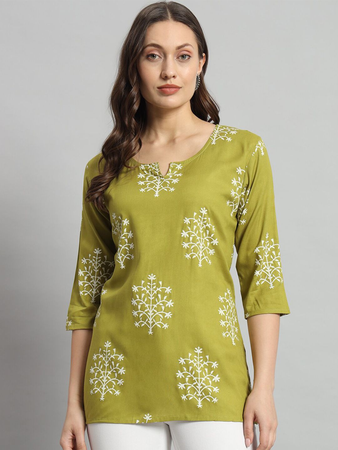 Mialo fashion Ethnic Motifs Printed Straight Kurti-picture-41