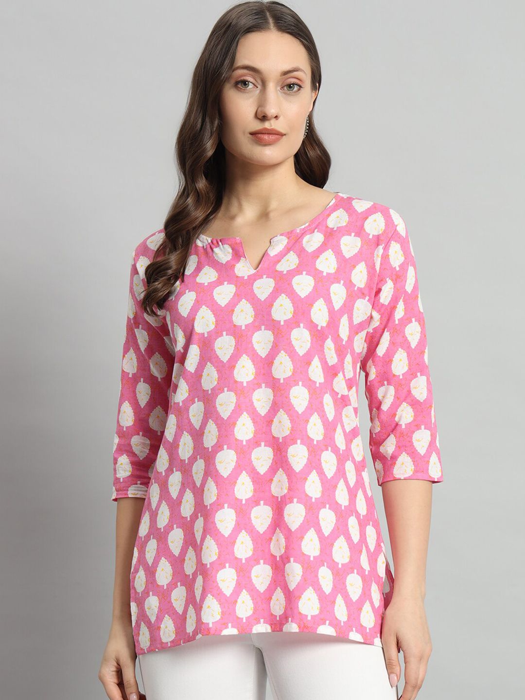 Mialo fashion Ethnic Motifs Printed Pure Cotton Straight Kurti-picture-46