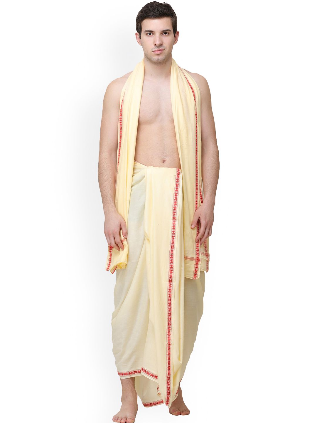 Exotic India Dhoti & Angavastram Set-picture-20