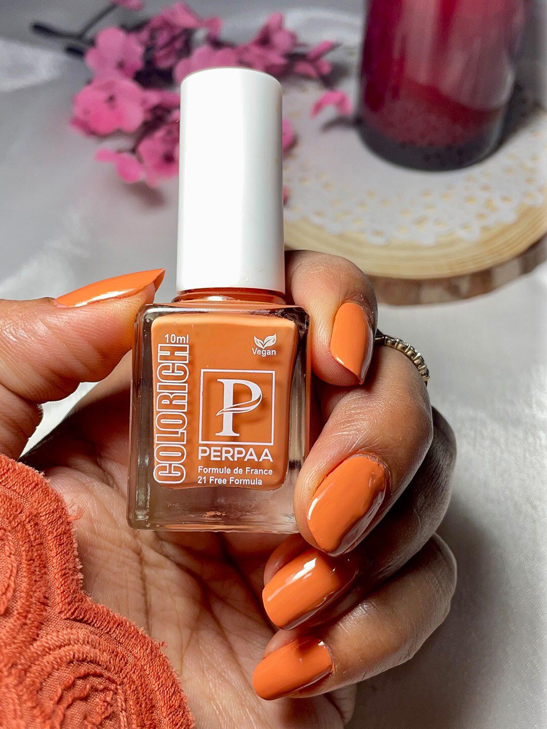 PERPAA Colorich Vegan Quick Dry Long Lasting Nail Polish-10ml-Peach04-image-6