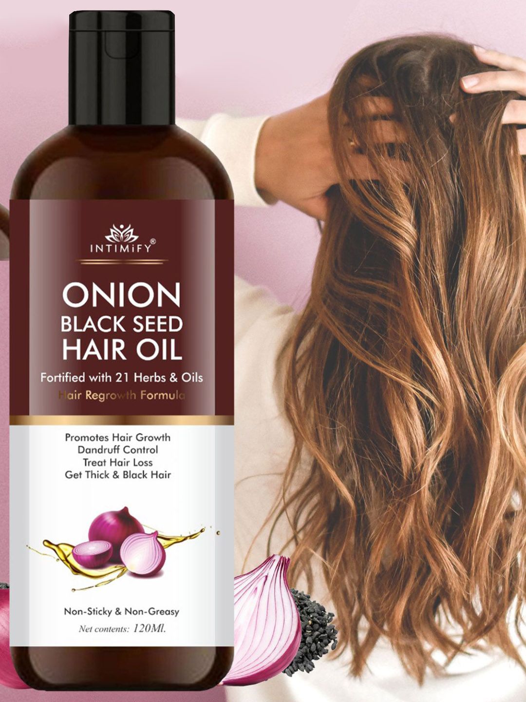 INTIMIFY Onion Black Seed Hair Oil For Dandruff Control - 120ml-picture-26