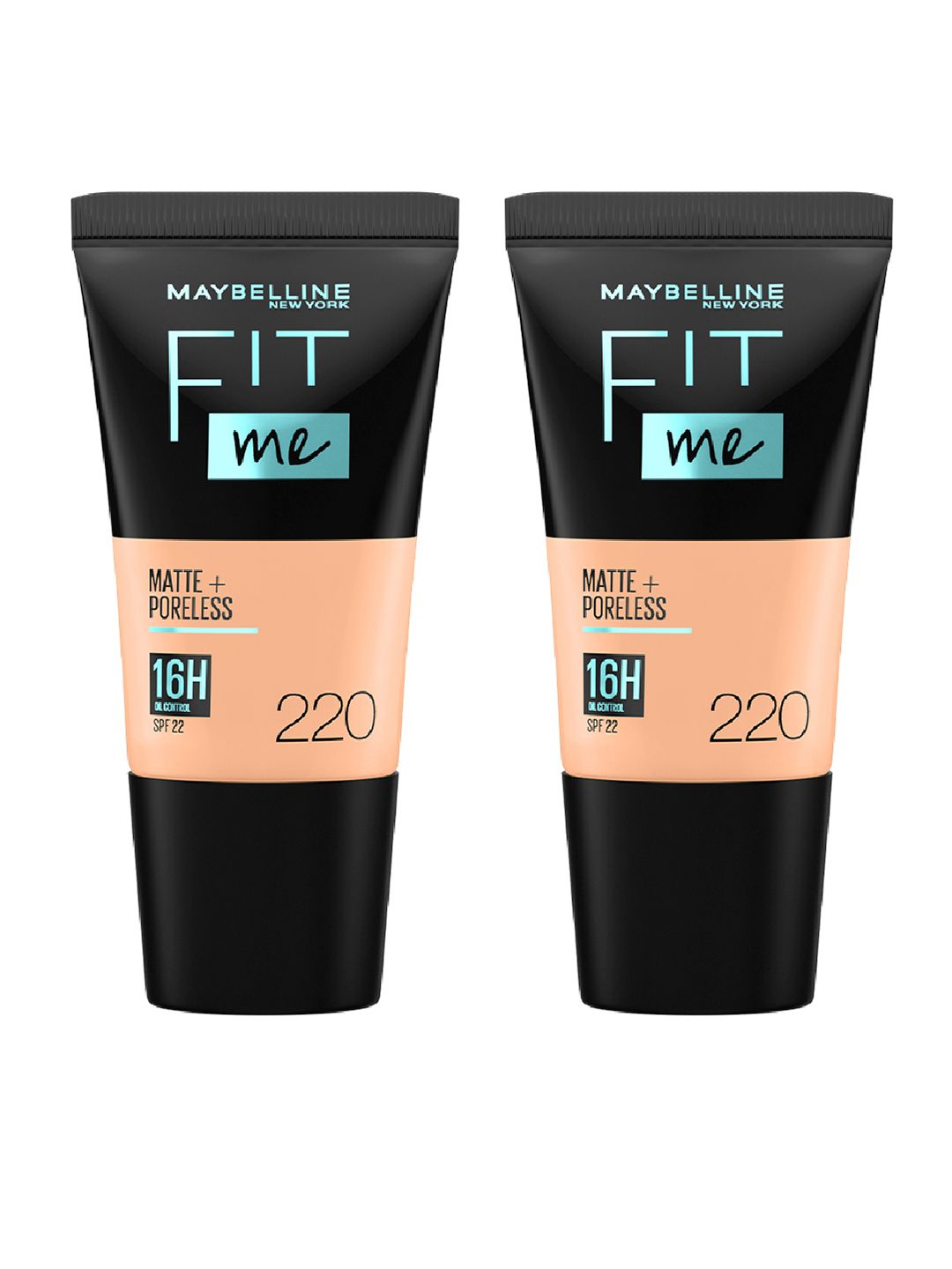 Maybelline New York 2Pcs Fit Me Matte+Poreless Foundation 18ml each - Natural Beige 220-image-21