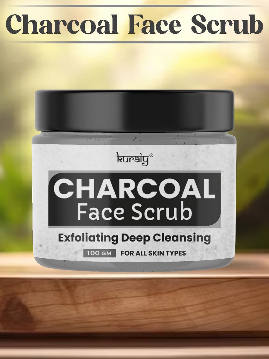 KURAIY Exfoliating Deep Cleansing Charcoal Face Scrub - 100 g-image-24