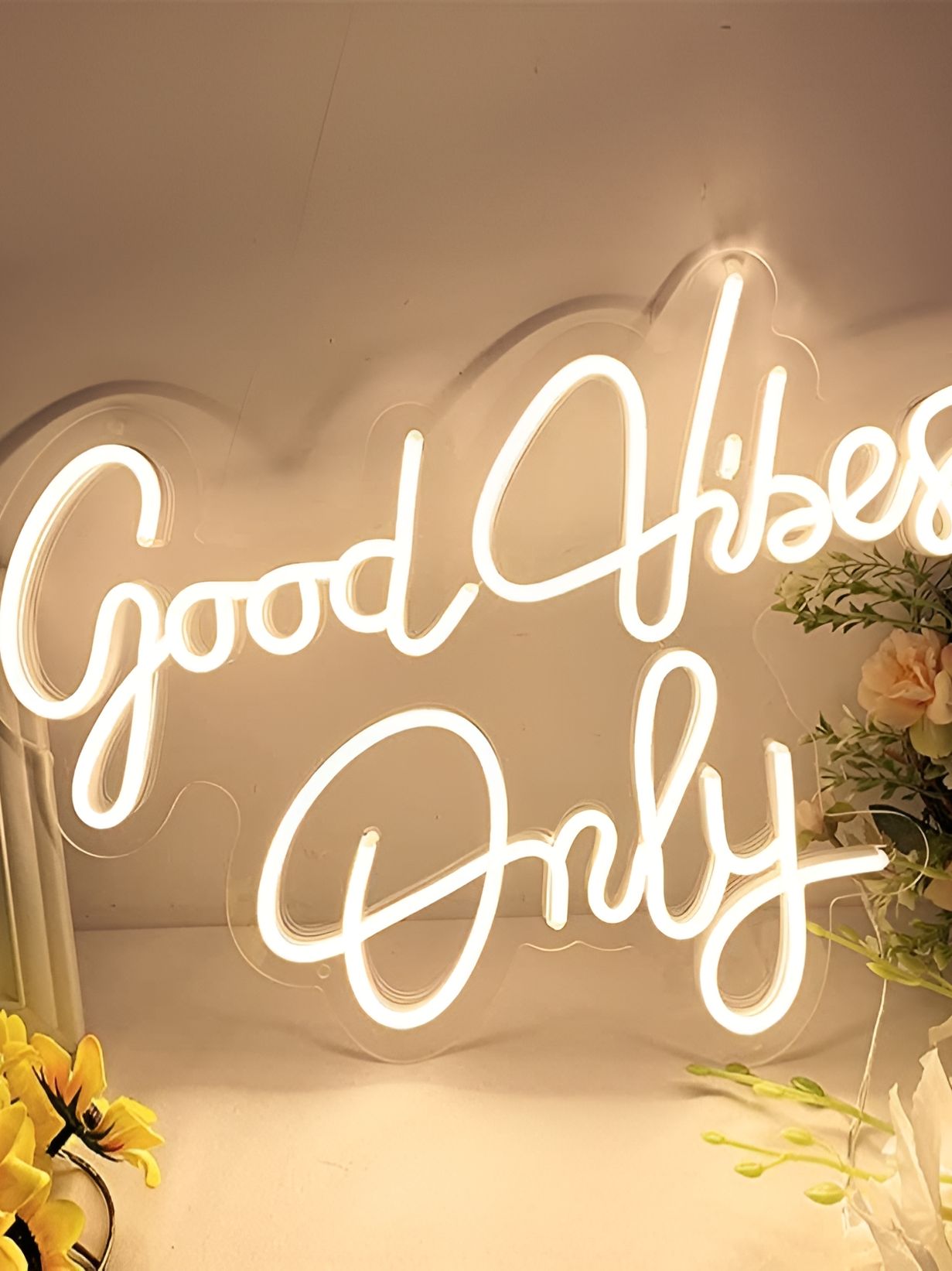 the party planet Off White Good Vibes Only LED Neon Light-picture-17