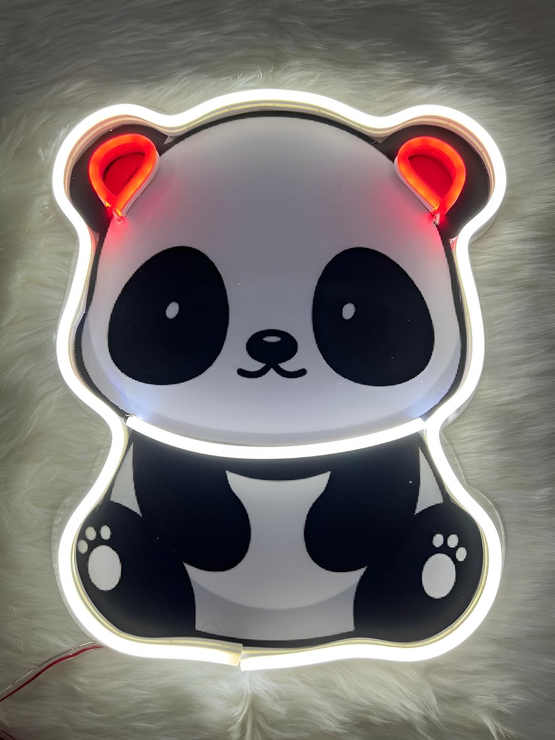 the party planet White & Black Teddy Bear Shaped Led Neon Light-image-29