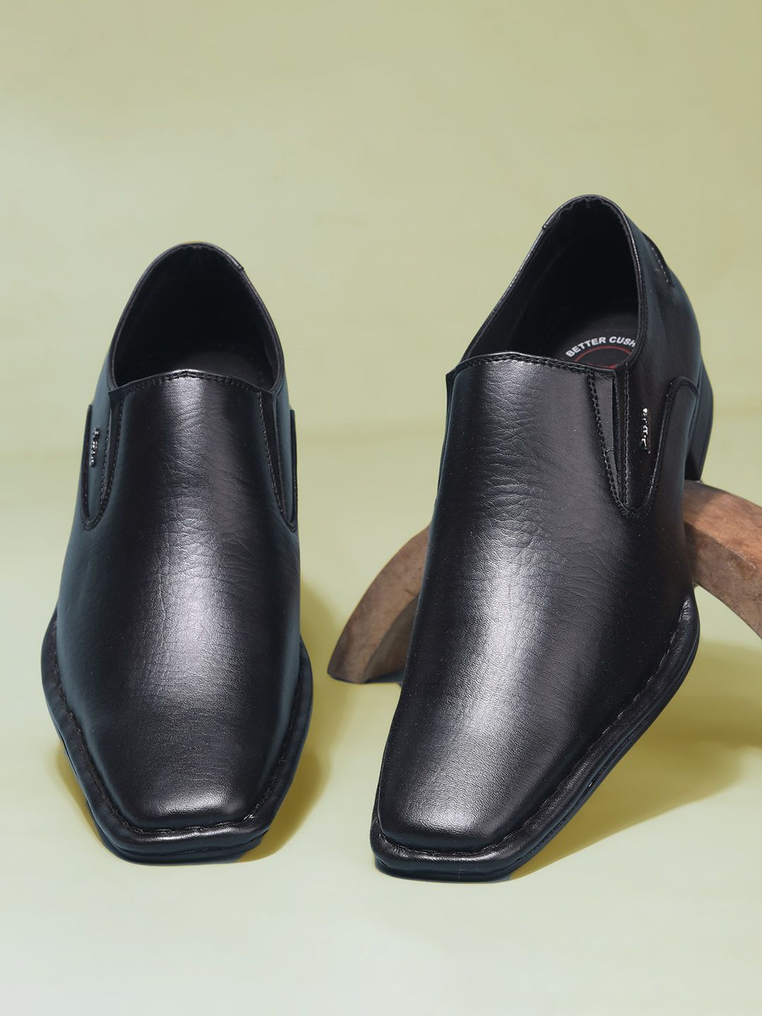 Bata Men Textured Round Toe Formal Slip-On Shoes-image-11