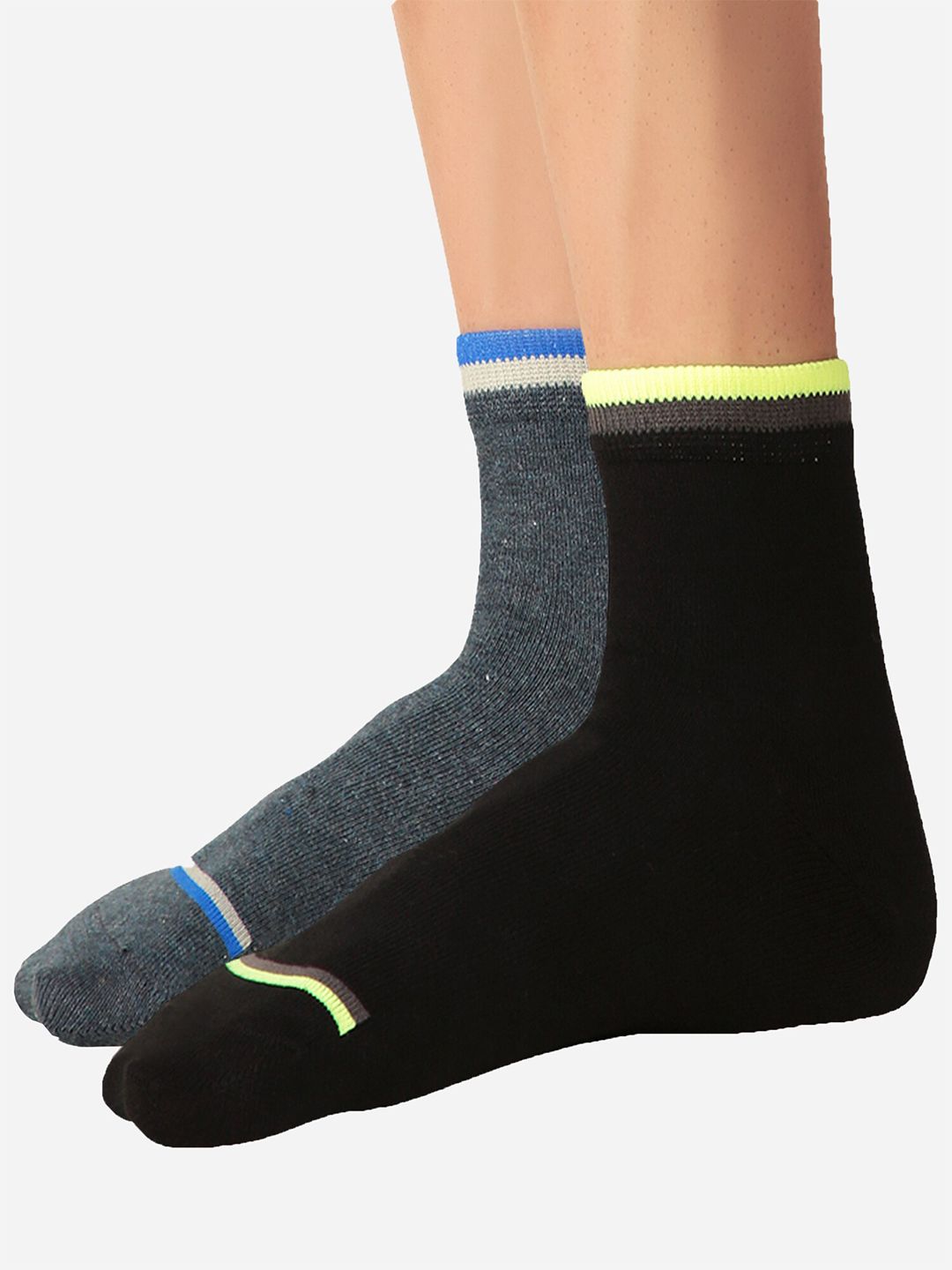 Bodycare Men Pack Of 2 Patterned Anti Bacterial Above Ankle Length Socks-picture-25