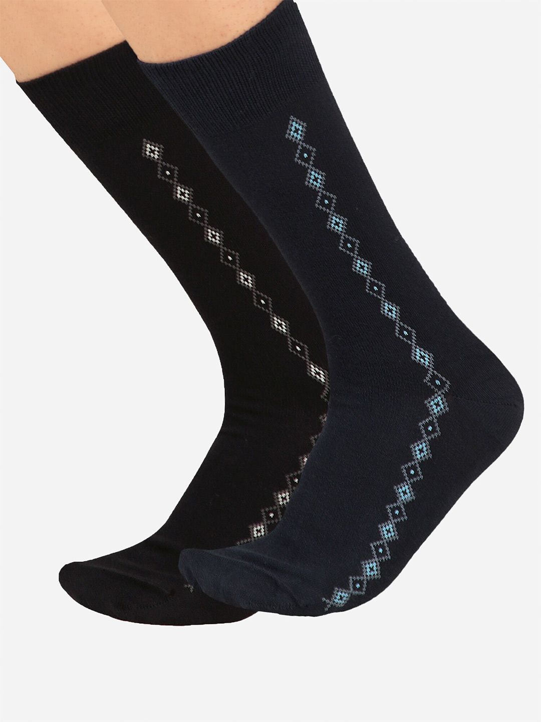Bodycare Men Pack Of 2 Patterned Odor-Free Calf-Length Socks-picture-28