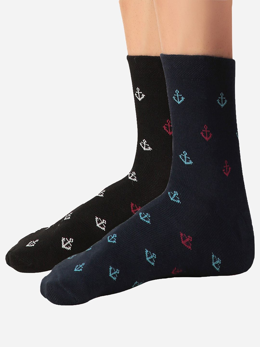 Bodycare Men Pack Of 2 Patterned Cotton Calf Length Socks-picture-23