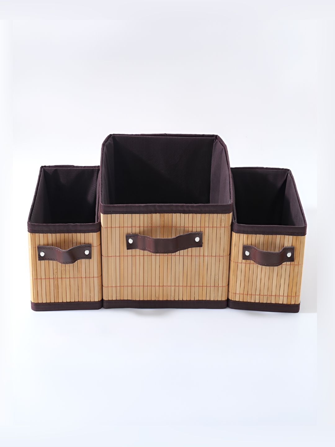 Kuber Industries 3 Pieces Beige & Brown Laundry Bag With Lid-picture-40