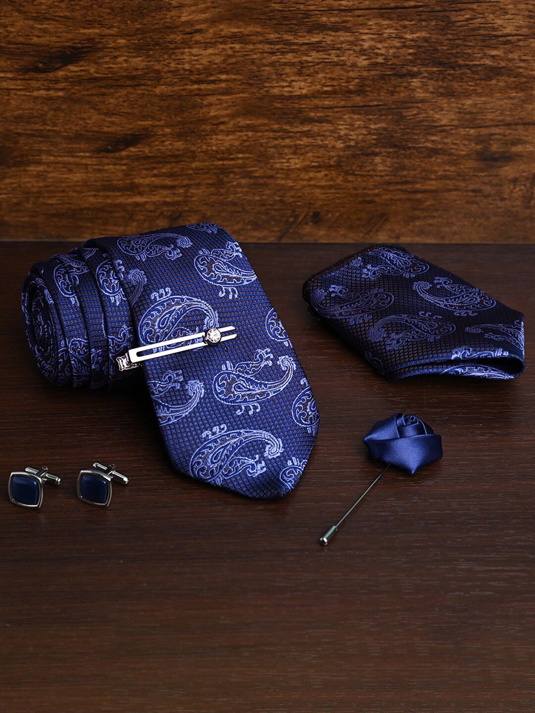 LOUIS STITCH Men Silk Printed Necktie Accessory Gift Set-picture-54