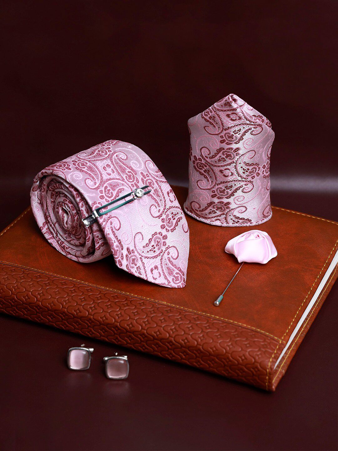 LOUIS STITCH Men Silk Printed Necktie Accessory Gift Set-picture-11