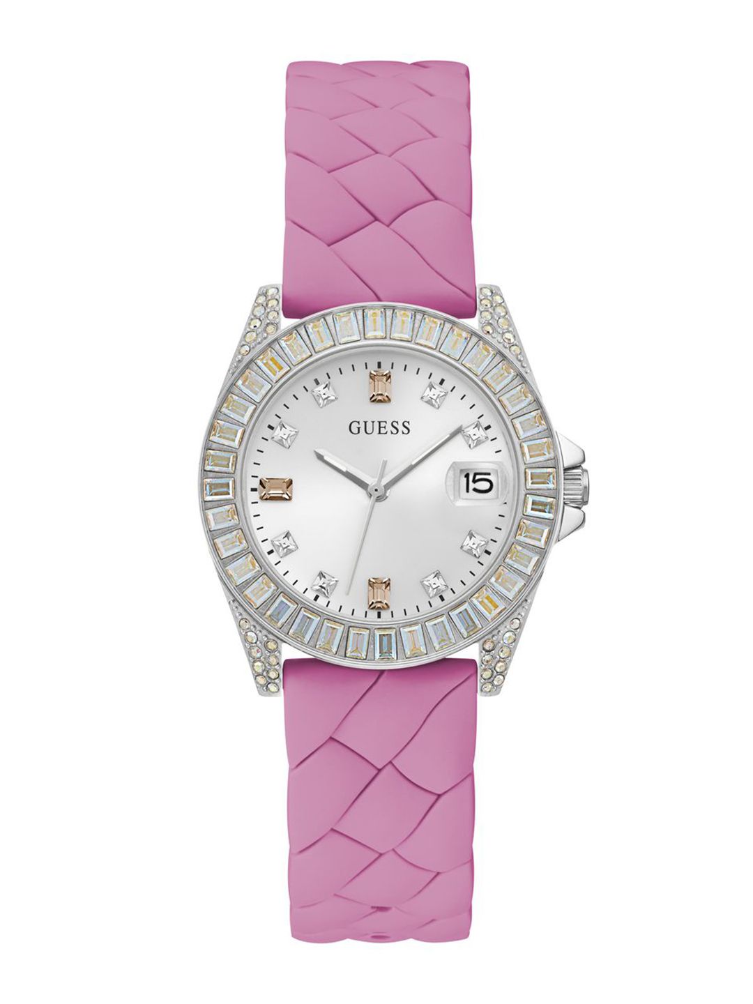 GUESS Opaline Analogue Silver Date Dial Women Watch - GW0585L1-image-2