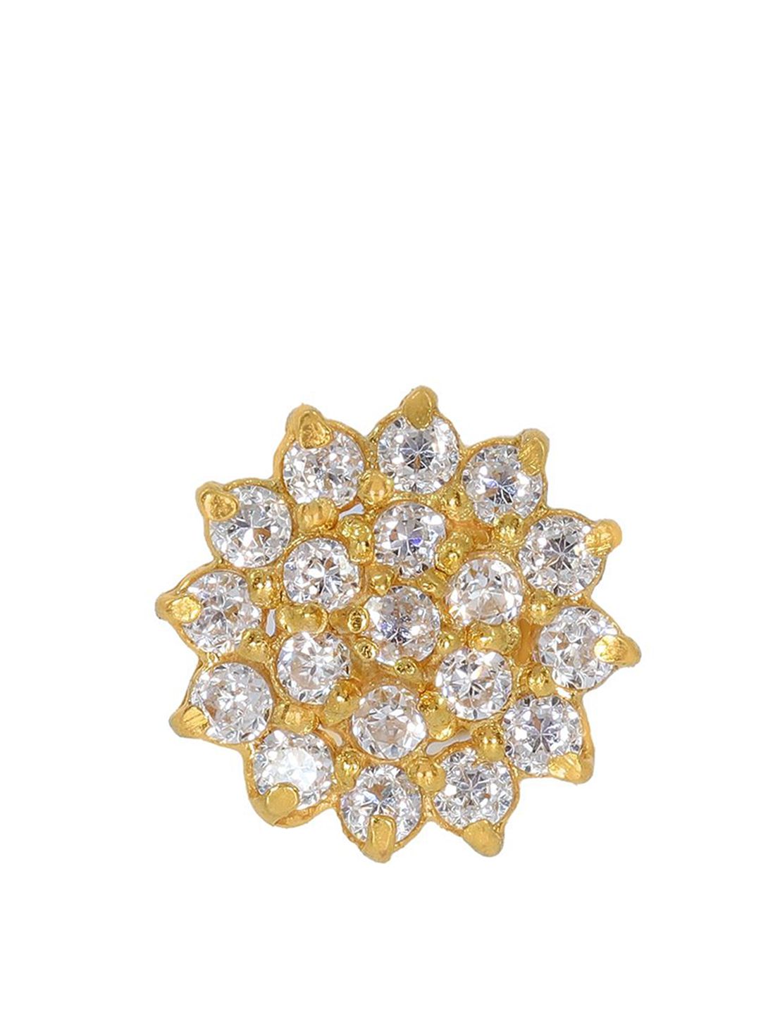 BHIMA BIS Hallmark 22KT (916) Gold Stones Studded Nosepin- 0.29 gm-picture-23