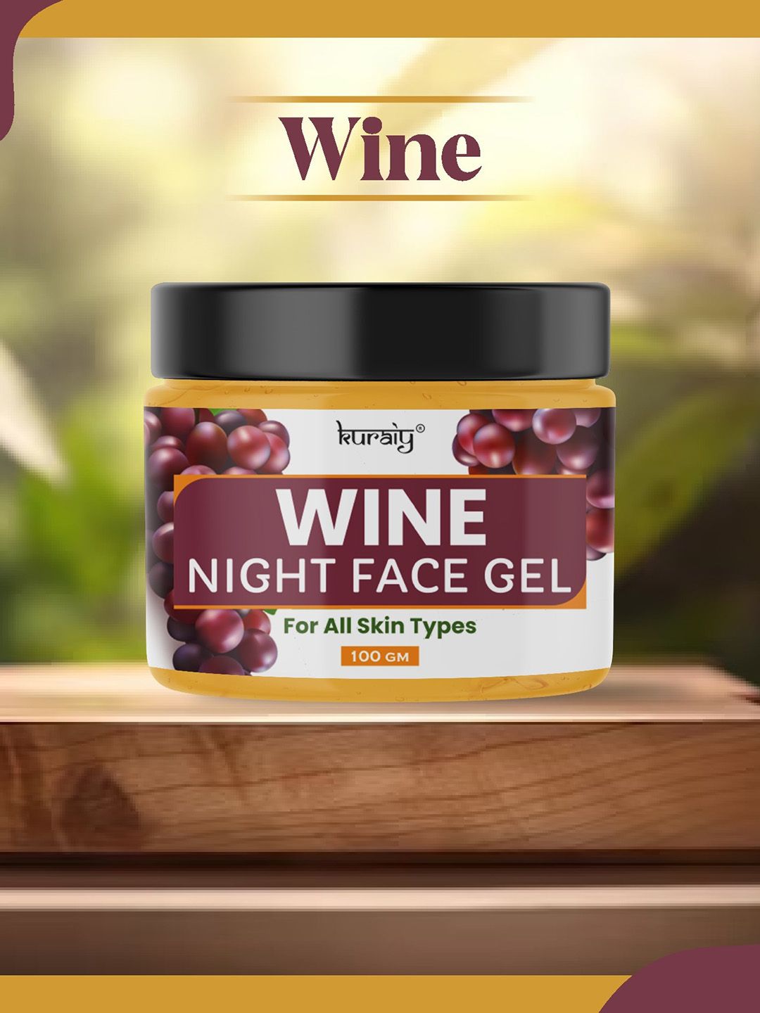 KURAIY Wine Face Gel Concave Hole Face Cream Moisturizing Acne Treatment Beauty-100gm-picture-19