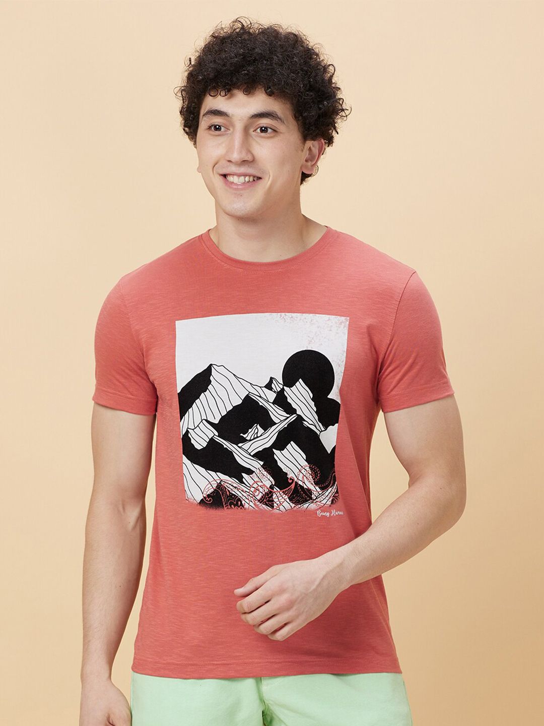 Being Human Graphic Printed Round Neck Short Sleeves T-shirt-picture-14