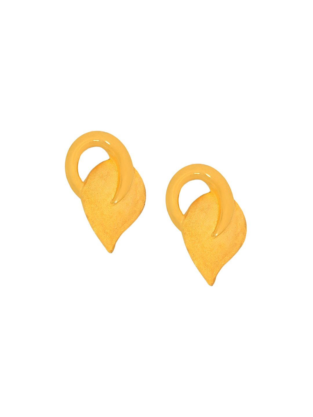 BHIMA 22K BIS Hallmark (916) Yellow Gold Lush Leafy Stud Earrings-image-45