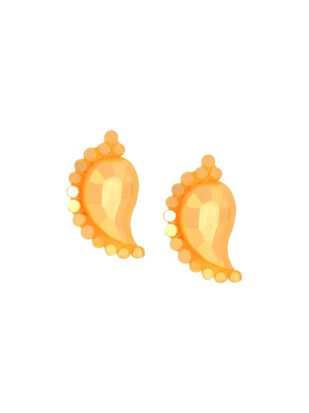 BHIMA 22K BIS Hallmark (916) Yellow Gold Vitreous Moulded Stud Earrings For Kids-picture-28