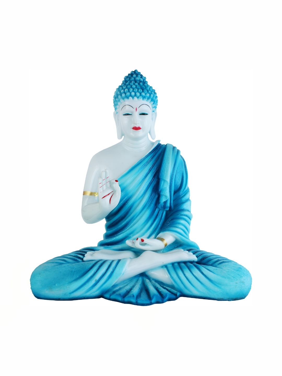 GW CREATIONS White & Blue Buddha Idol Showpiece-picture-30