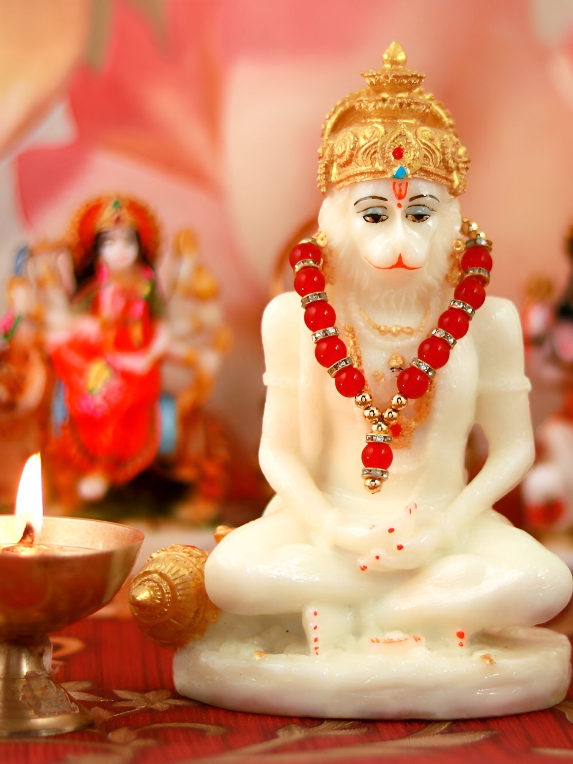GW CREATIONS White & red Religious Idol Showpiece-image-48