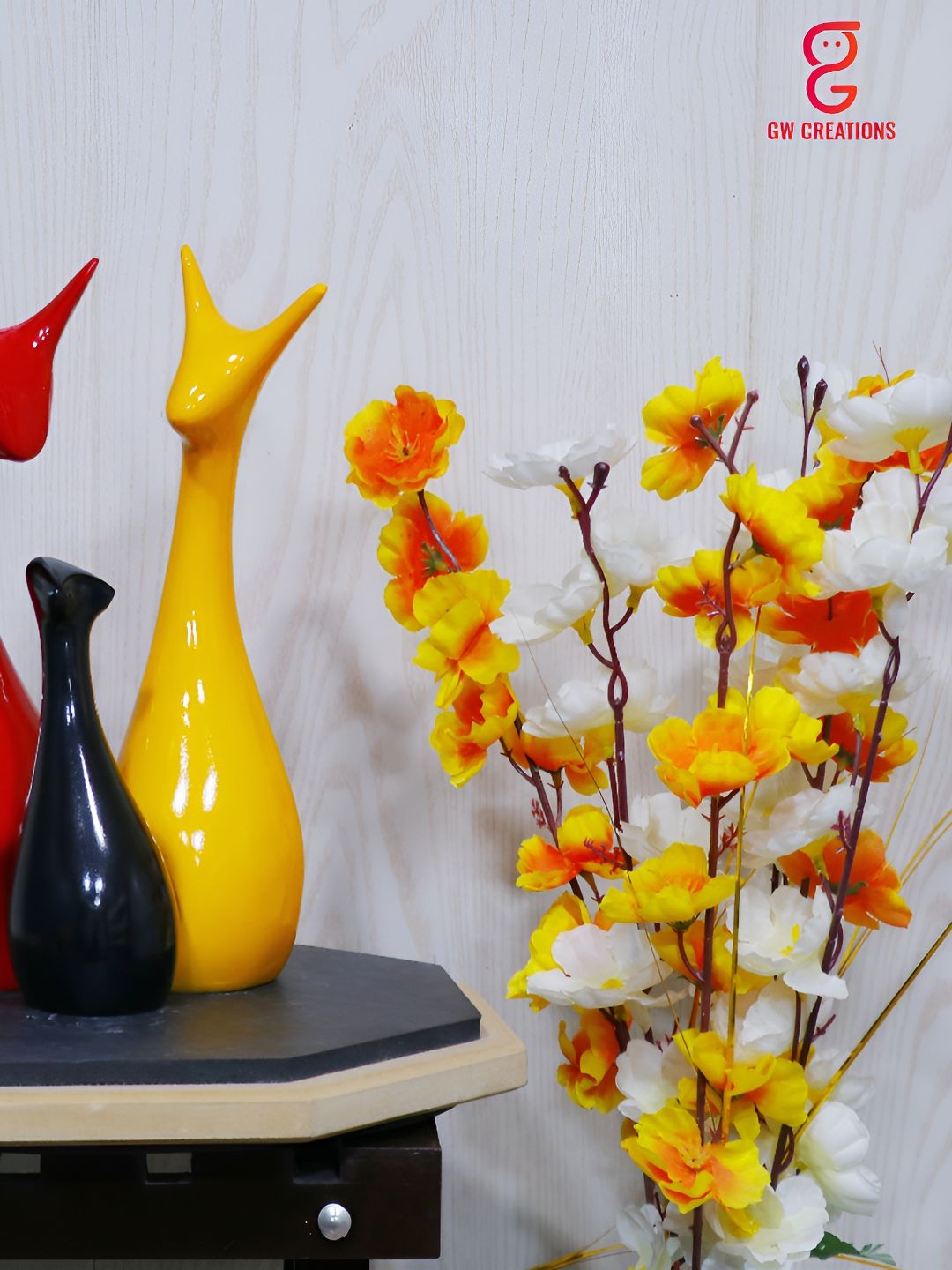 GW CREATIONS Red & Yellow Birds And Animals Figurine Showpiece-picture-21