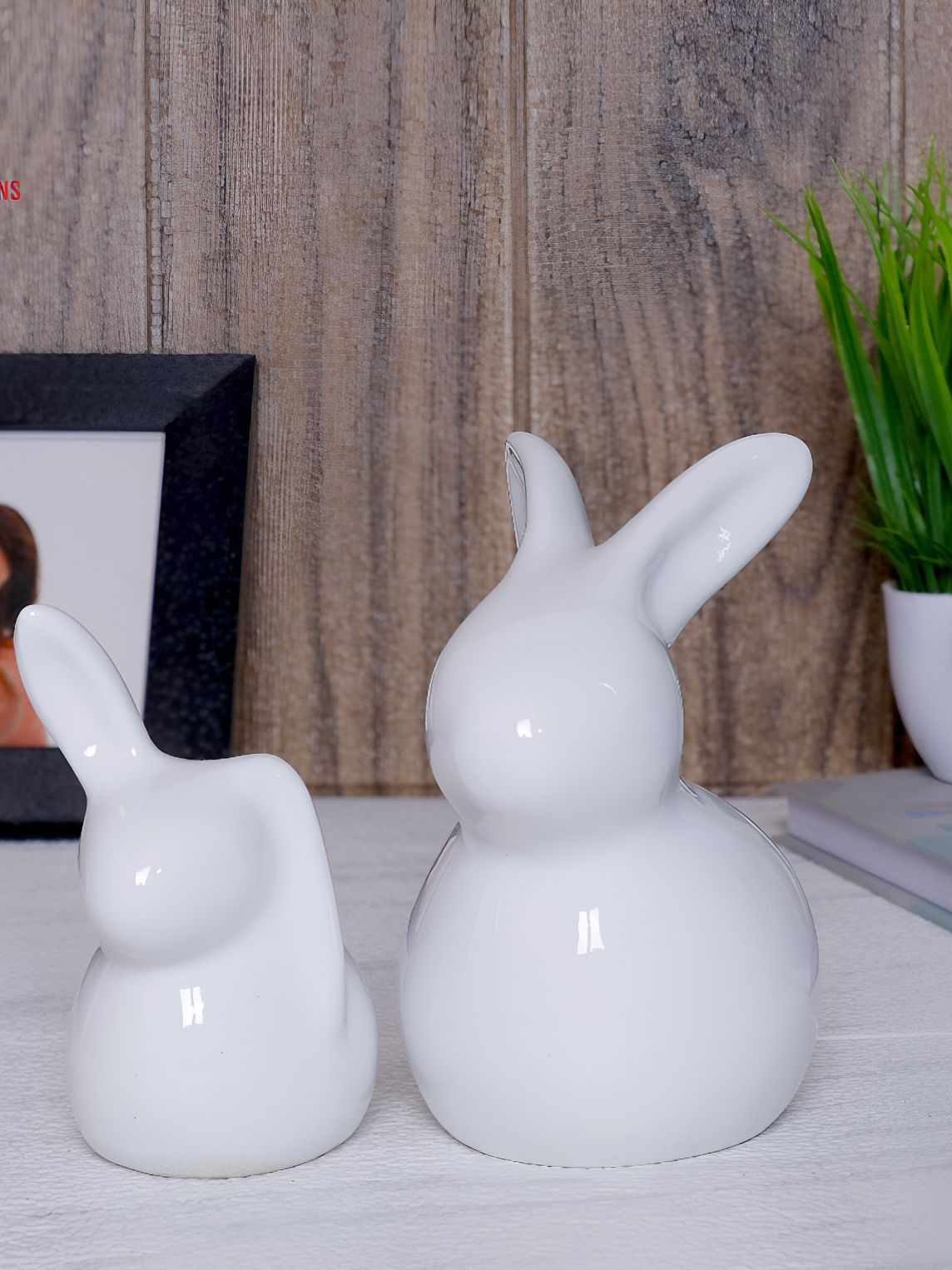 GW CREATIONS White 2 Pieces Figurine Showpiece-picture-15