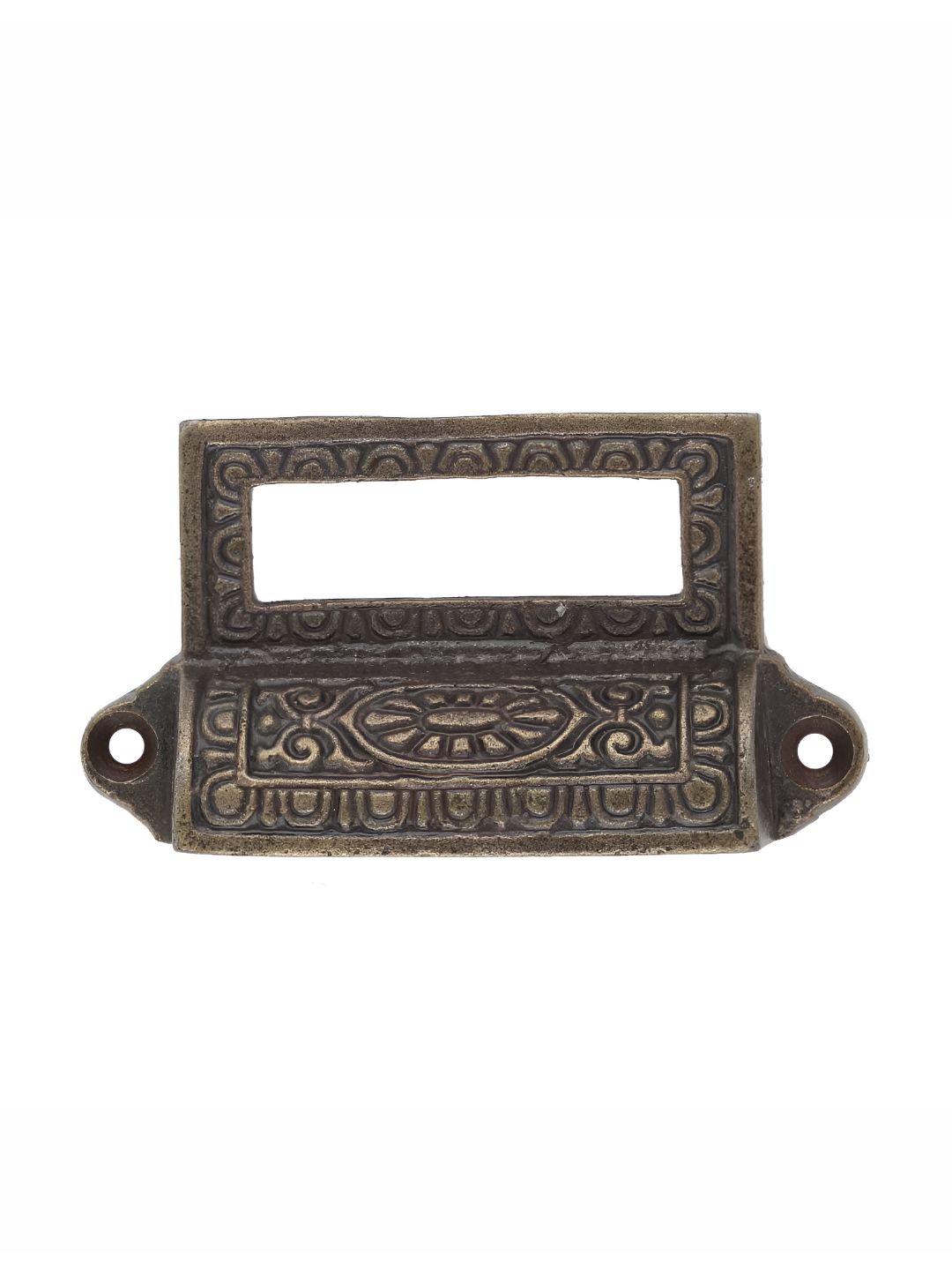 Indianshelf Gold Toned Antique Floral D Pull Cabinet Handles-picture-3