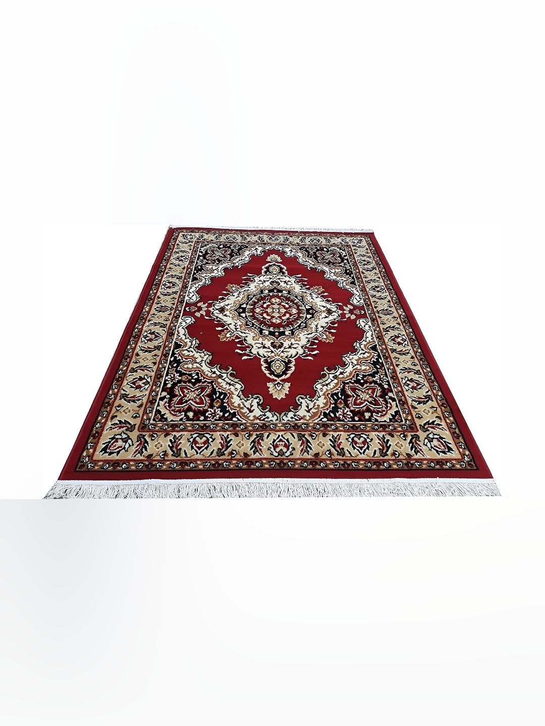 SANA CARPET Red & White Ethnic Motifs Printed Anti-Skid Carpet-image-40