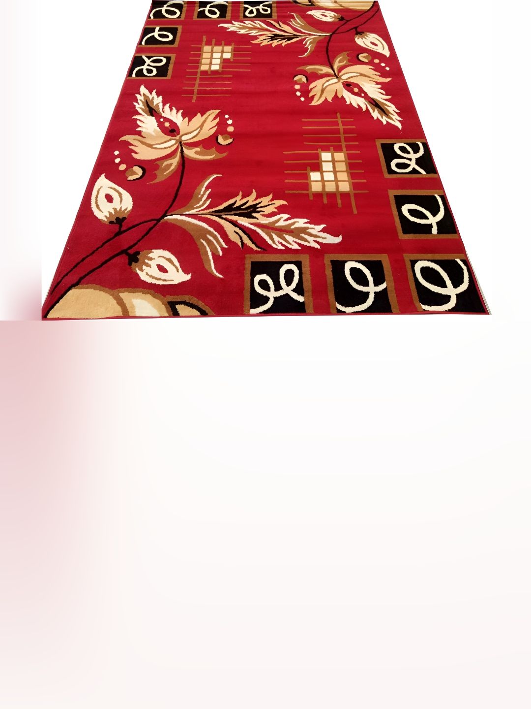 SANA CARPET Red Printed Rectangle Anti-Skid Carpet-picture-12