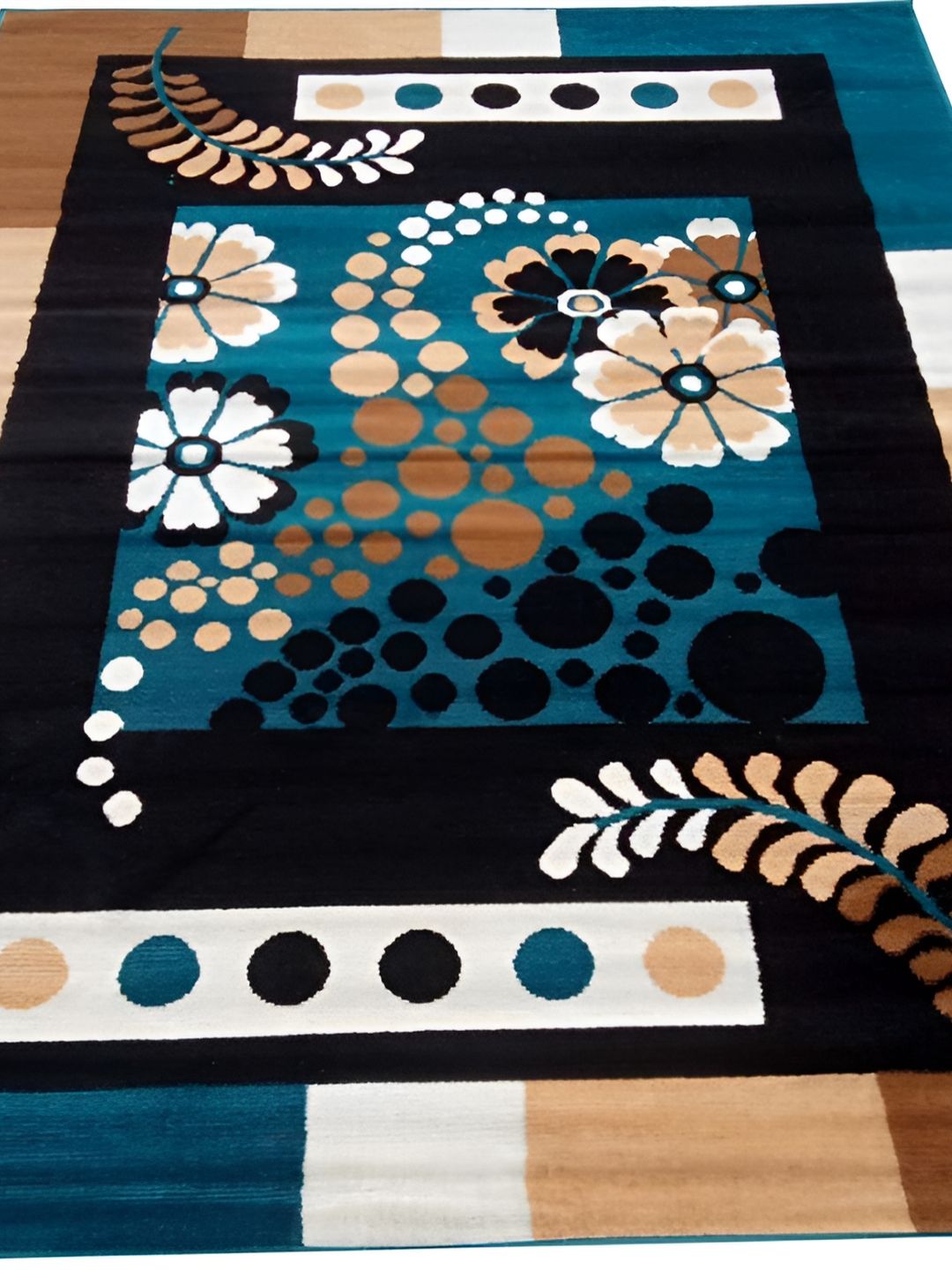 SANA CARPET Blue Rectangle Anti-Skid Carpet-image-18
