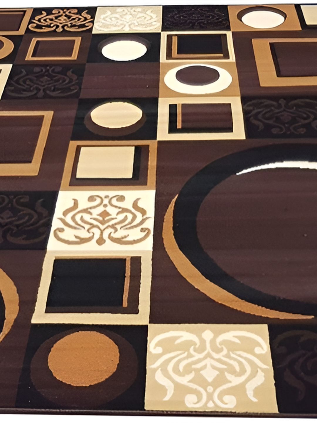 SANA CARPET Brown Geometric Anti-Skid Carpet-picture-22