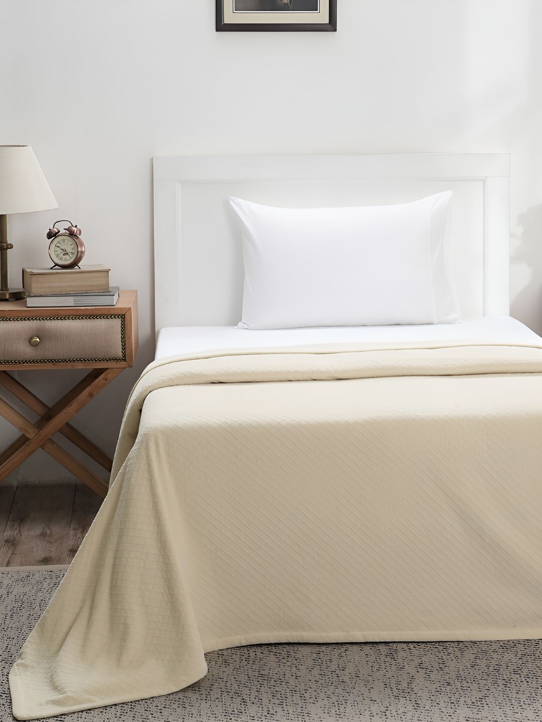 MASPAR Beige Colorart Blaize Vanilla Single Bed Covers-image-43
