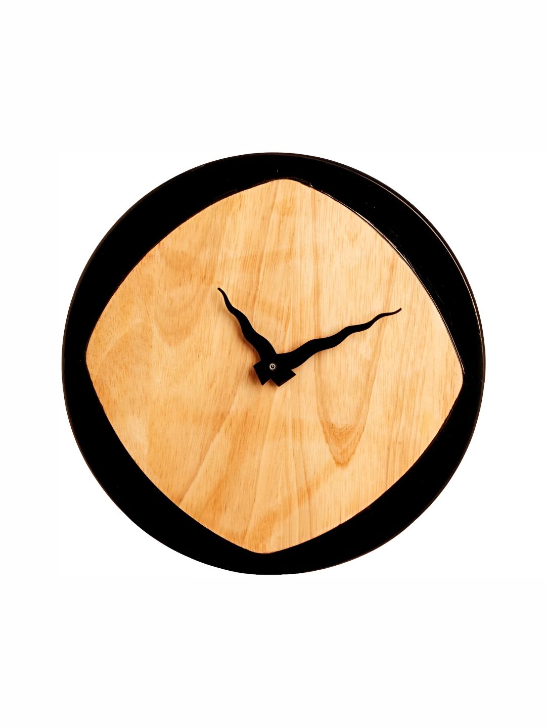 Crimson Knot Brown & Black Wooden Contemporary Round Shaped Wall Clock-image-40