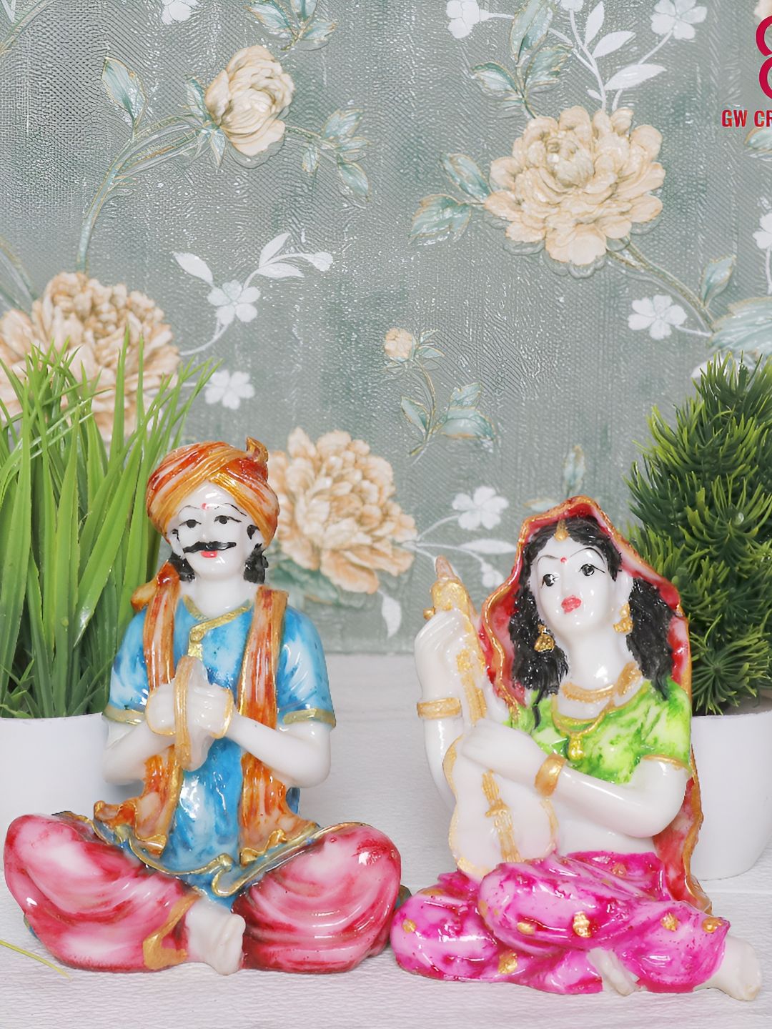 GW CREATIONS Blue & White Small Figurine Showpiece-picture-15