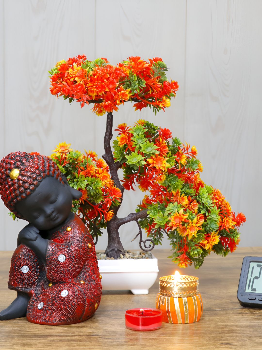 GW CREATIONS Red Buddha Idol Showpiece-picture-19