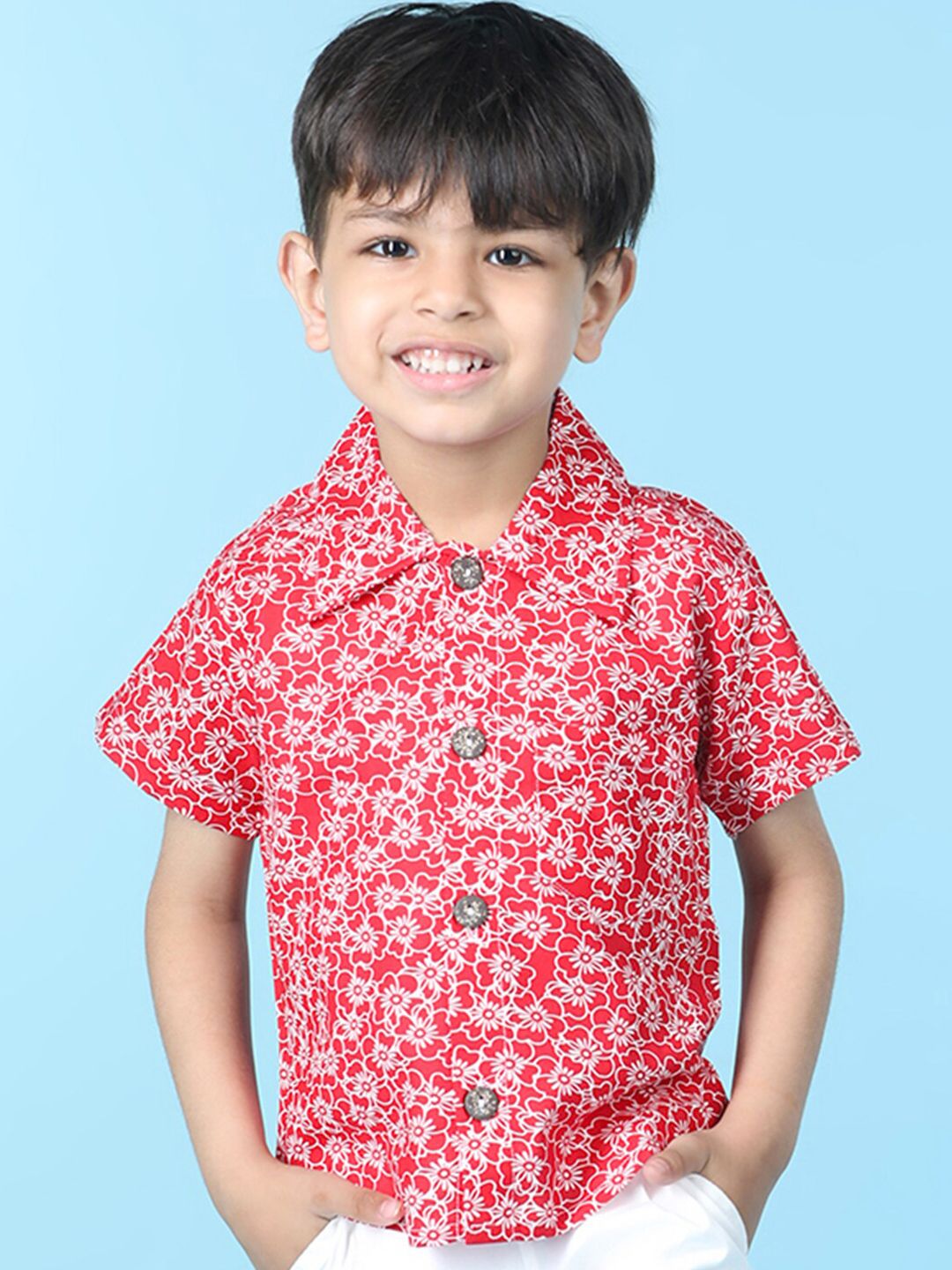 Cutiekins Boys Floral Printed Casual Shirt-picture-57