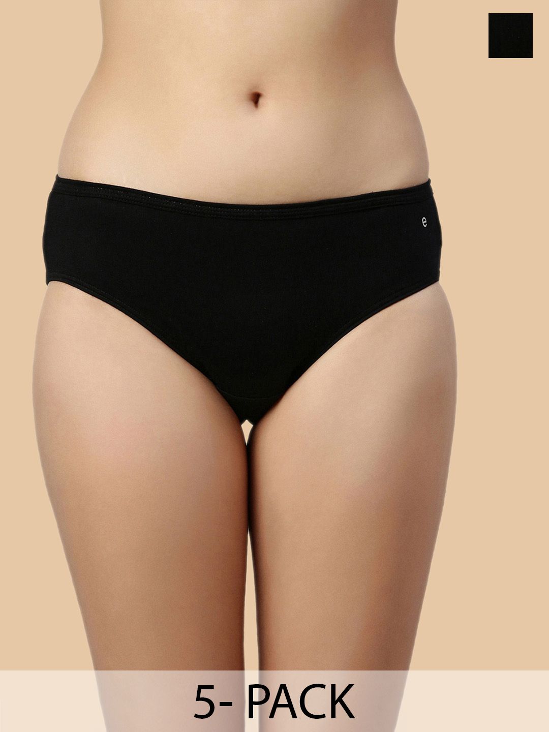 Enamor Pack Of 5 Cotton Classic Antimicrobial And Stain Release Finish Hipster Panty-CH03-picture-21