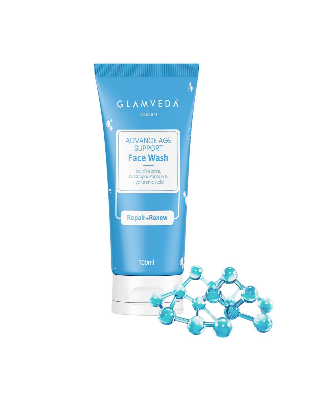 GLAMVEDA Advance Age Support Face Wash with Copper Peptide & Hyaluronic Acid - 100 ml-picture-27