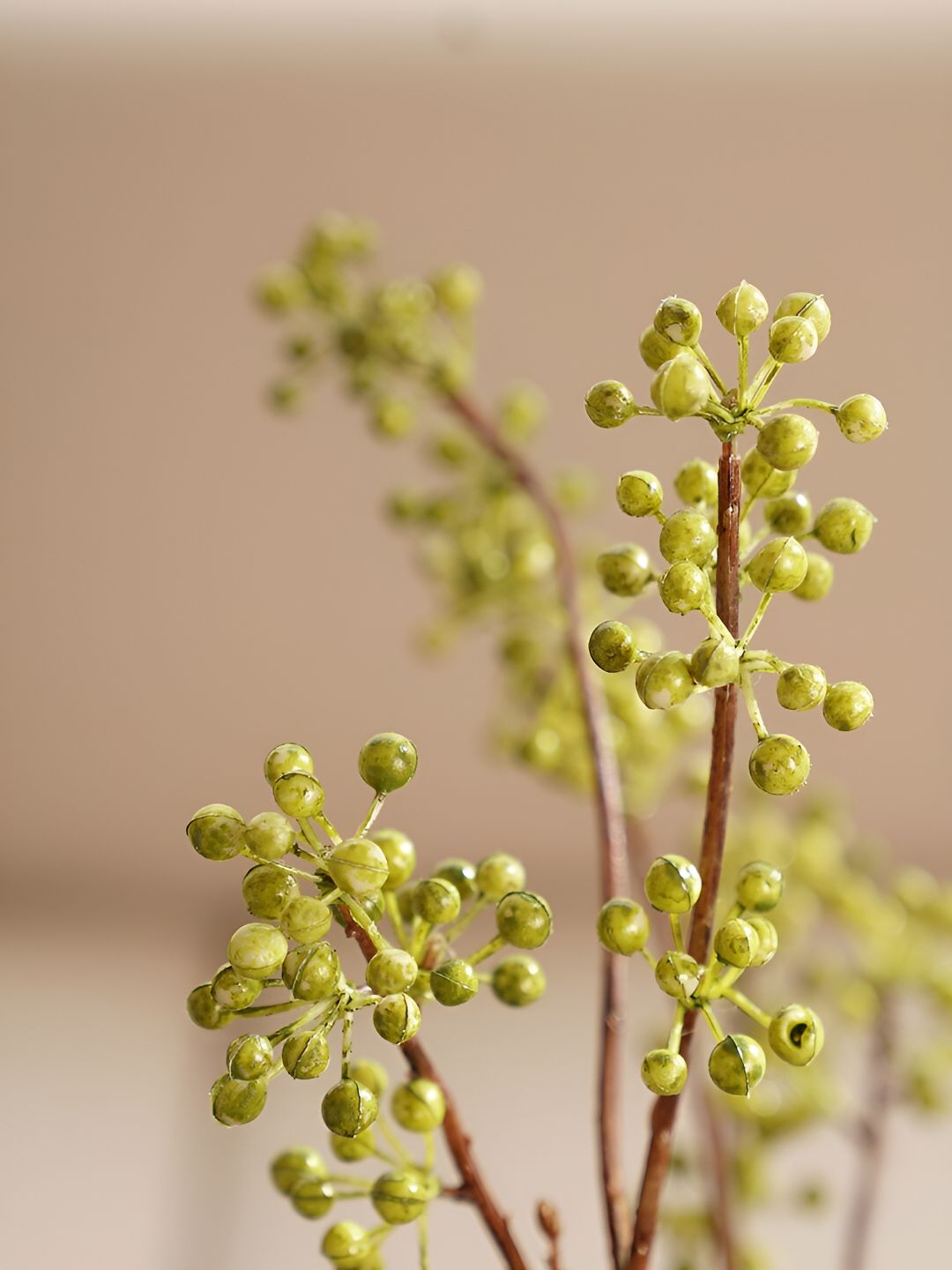 Pure Home and Living Green Berry Artificial Flower