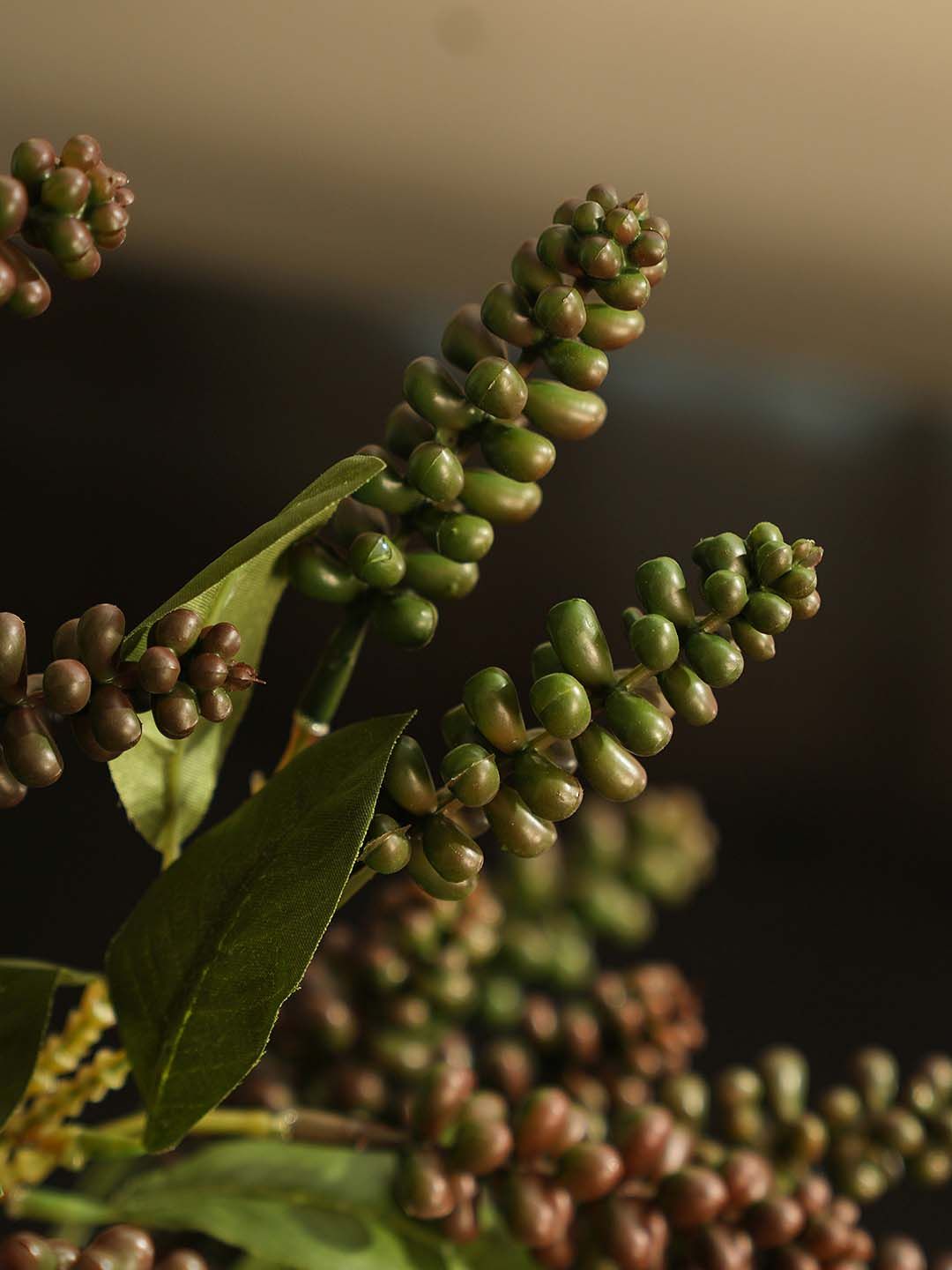 Pure Home and Living Green Berry Artificial Flower